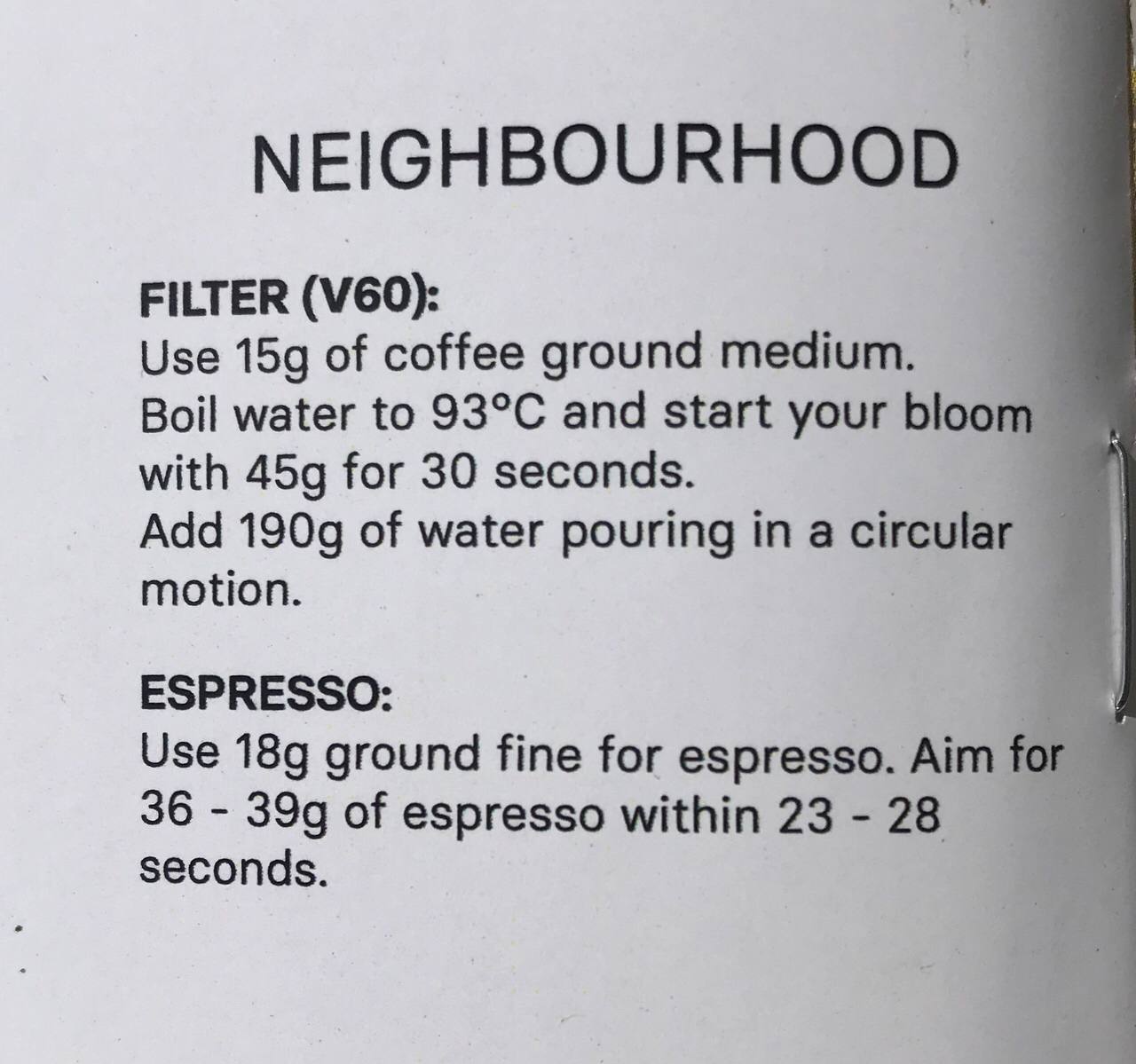 Колумбия Финка Патио Бонито (фильтр) от Neighbourhood Coffee Roasters🇬🇧
